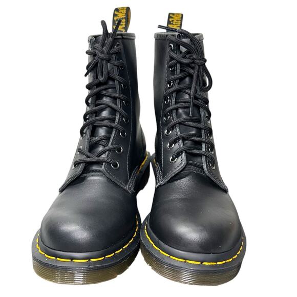 Dr. Martens 1460 Women's Smooth Leather Lace Up Boots Black 7 - Picture 2 of 8